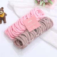 50pcs Black Elastic Hair Band Leagues Ties Colets Scrunchies Springs Gum Accessory For Girl Women No Damage Pigtails Holder Set - Image 5
