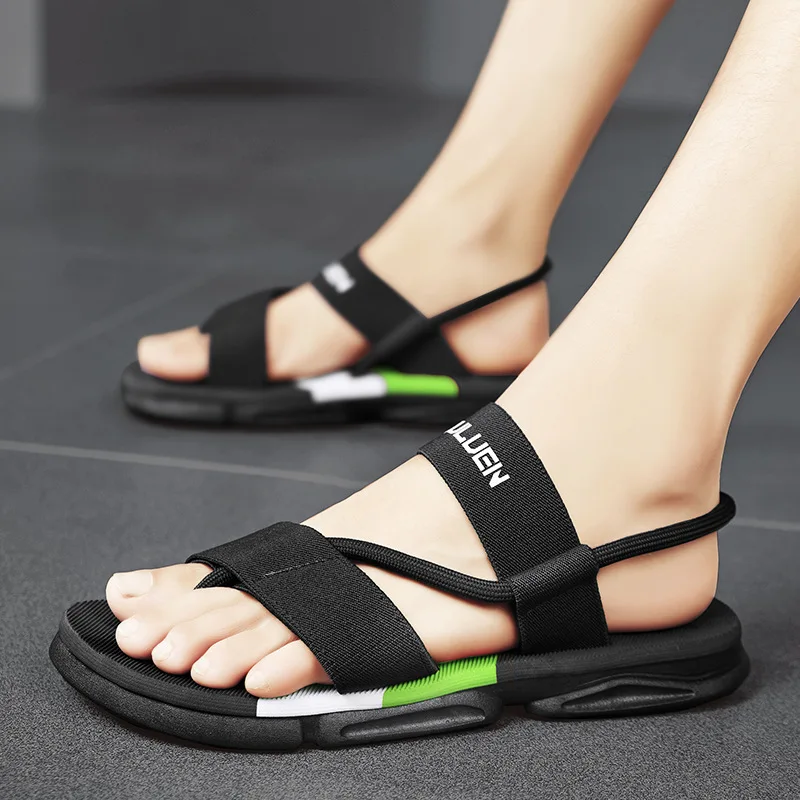 

2023 Men's Flip-flops Beach Slippers Sandals Summer Men Flat Shoes Anti-skid Fashion Designer Slippers Rubber Casual Shoes 슬리퍼