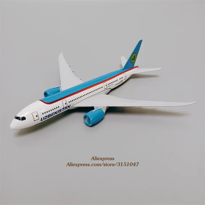 

Alloy Metal Air UZBEKISTAN Airlines Boeing 787 B787 Airplane Model UZBEKISTAN Airways Plane Model Stand Aircraft Kids Gifts 16cm