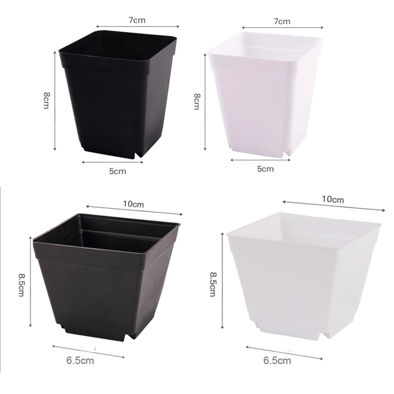 7cm 10cm Mini Flower Pots Planters Plastic Small Nursery Pot Grow Box Seedling Tray Garden tools Transplant Flowerpot