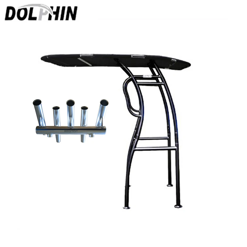 Promotion! Dolphin Pro2 Boat T Top Plus a 5 Fishing Rod Holders Package