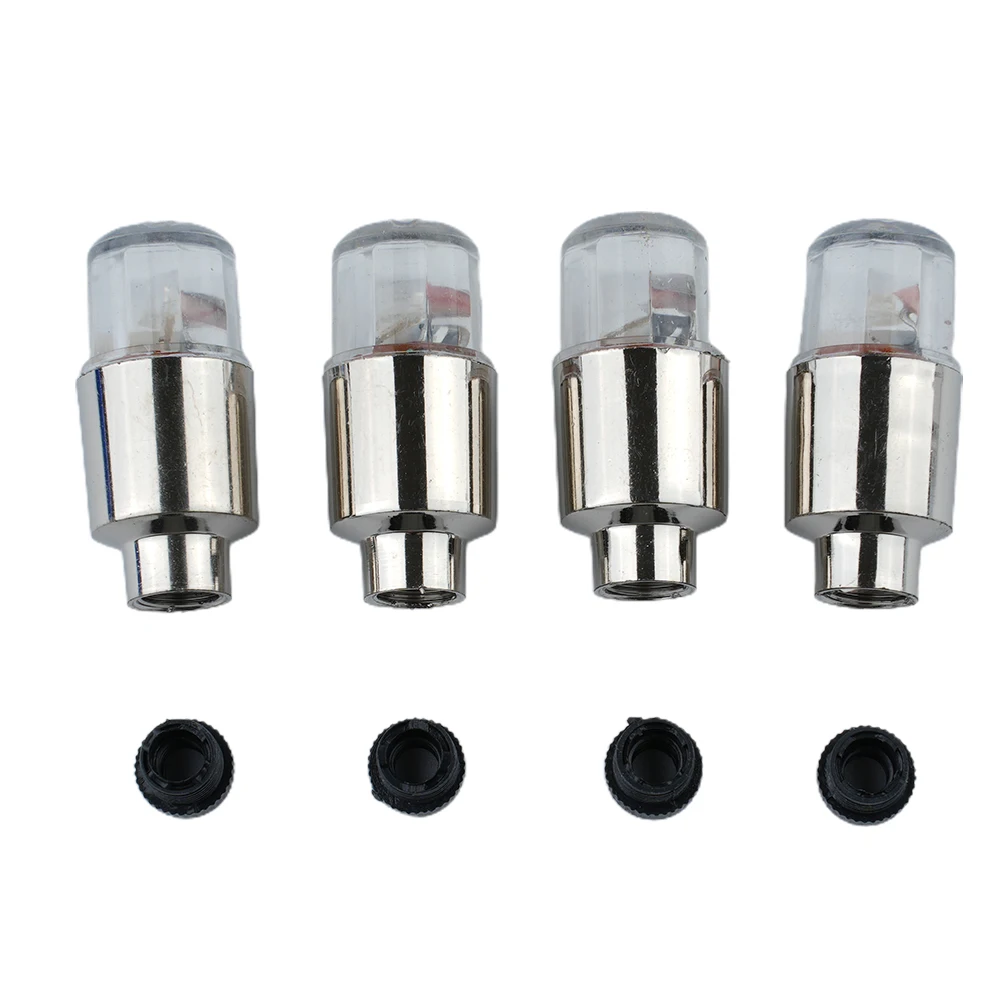 

4pcs Car Tire Wheel Valve Stem Light Bulb Air Valve Cap LED Light Motorcycle Bicycle Tyre Dust Cover Tire Lamp