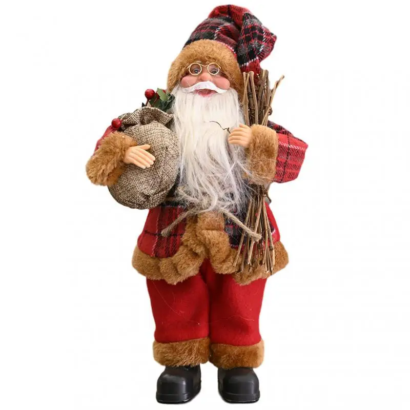 thumbnail image 1 of Nuevo muñeco de Papá Noel grande, regalo de Navidad para niños, adornos para árboles de Navidad, suministros para fiestas de bodas en el hogar, adornos de peluche, 1 of 5