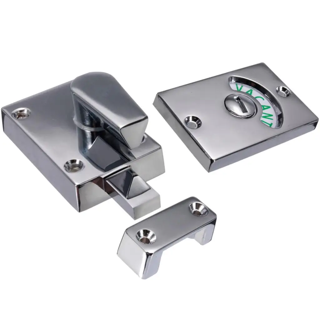 Stainless Bathroom Toilet Privacy Door In Use Lock Indicator