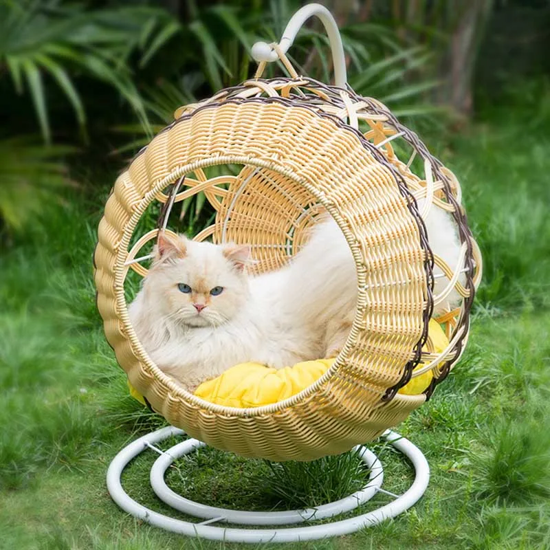 Rimovibile Cozy Cat Nest Summer Cool Round Super Large Lavabile Cat House Hammock Outdoor Sleeping Cuccia Per Gatti Stuff