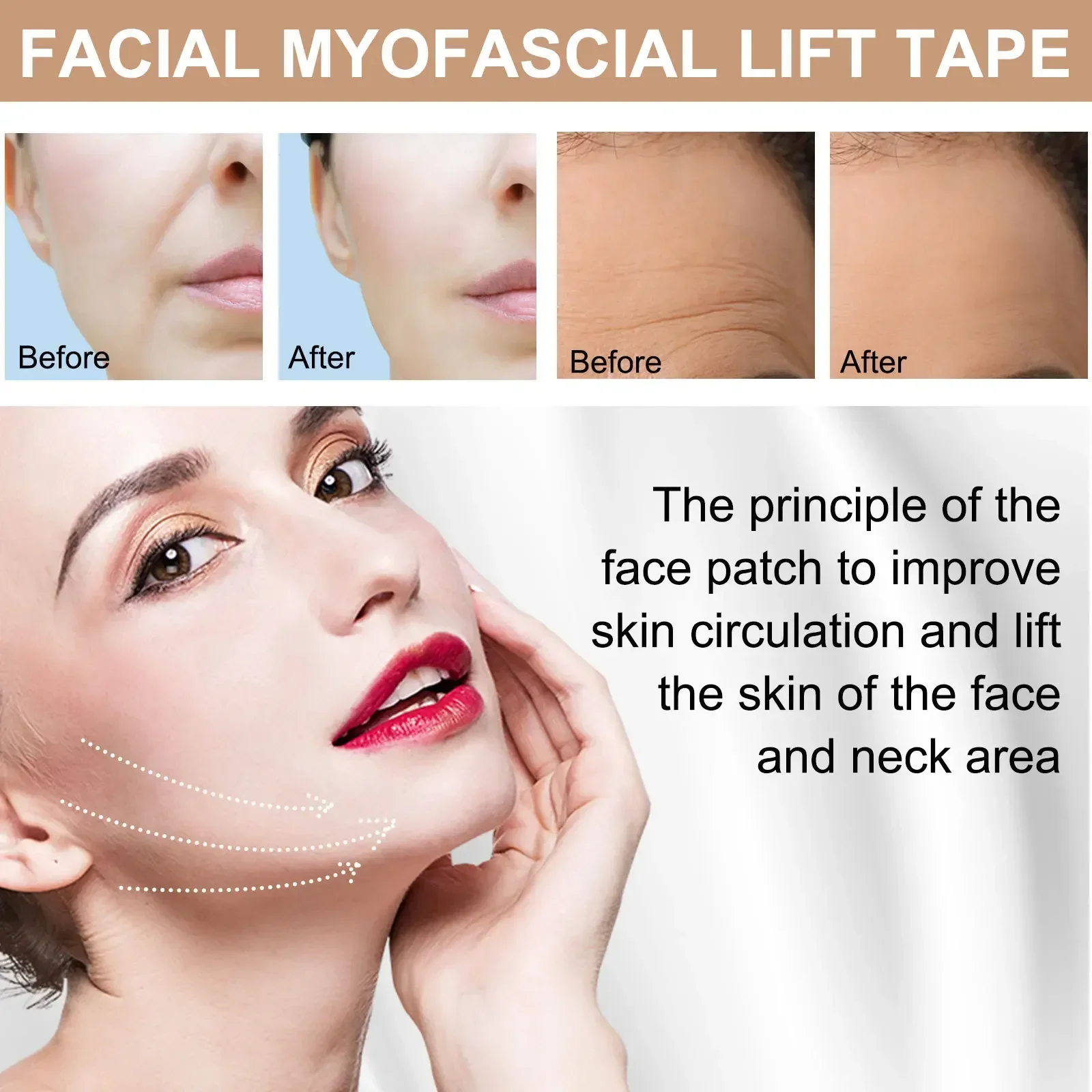 Kinesiology Tape For Face V Line Neck Eyes Lifting Wrinkle Remover Sticker Tape Facial Skin Care Tool Bandagem Elastica makeup face lift tools