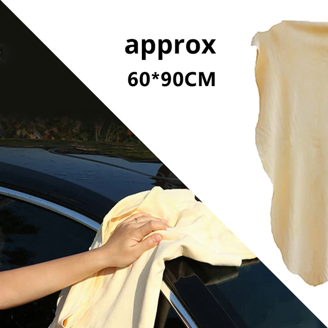 Superior cleaning performance with Natural Chamois Free Shape Clean Genuine Leather Cloth