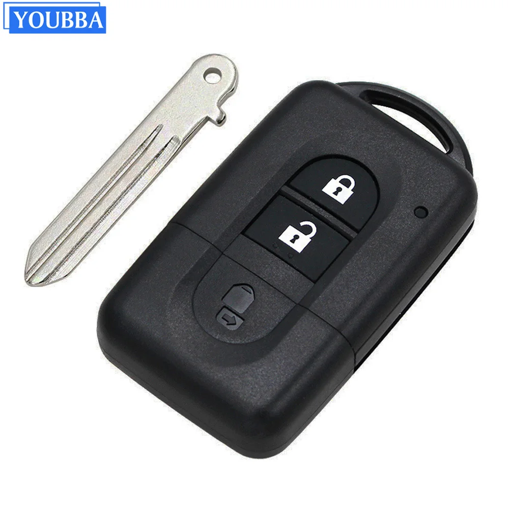KUNIO Custodia per chiave pieghevole adatta per Nissan Qashqai J11 Micra Pulsar C13 Rogue Juke F15 X-Trail T32 TPU portachiavi portachiavi portachiavi cover 2 tasti blu