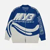 Women Oversized Sweater Racing Cardigan Girl Y2K Retro Hip Hop Knitted Sweater Vintage Pullover Casual Sweater Hipster Top 2023 5