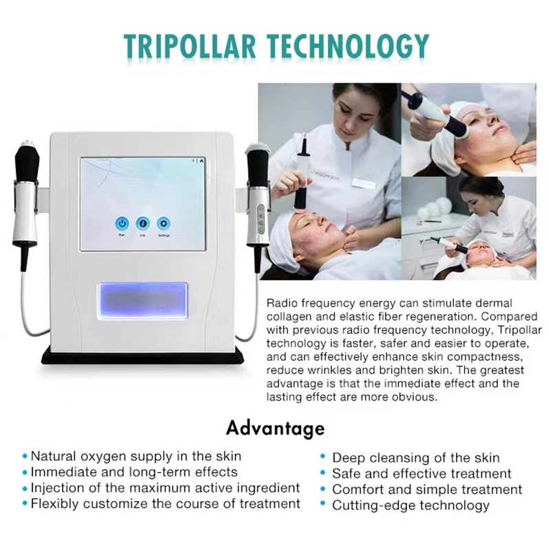 Factory Price 3 In 1 Oxygen Facial Machine Ultrasound Rf Co2 Bubble Oxygenation Skin Tightening 3 In 1 Oxygen Jet Facial Machine