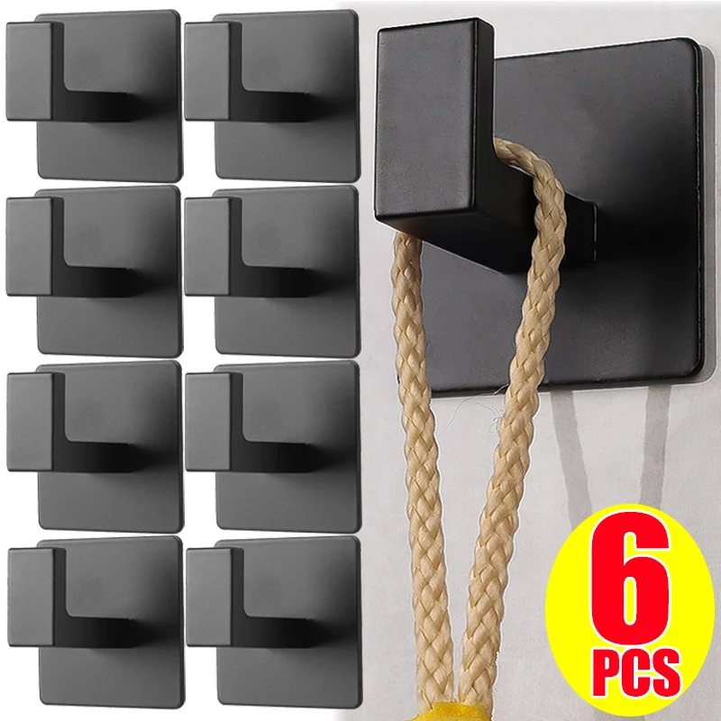 

Self Adhesive Hooks Aluminum Alloy Heavy Duty Wall Hanger Hooks Bathroom Kitchen Towel Organizer Multi-purpose Adhesive Hooks