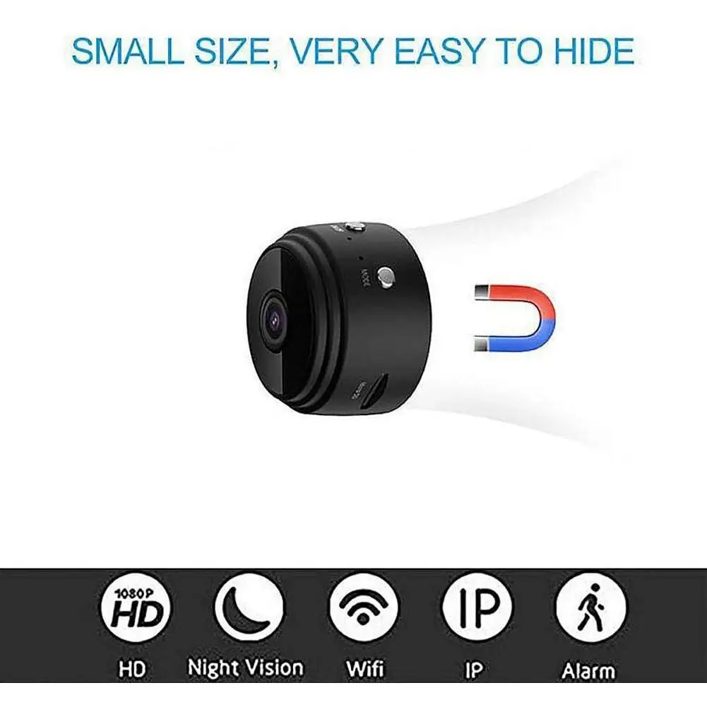 RV Trailer Reversing Special Magnetic Camera Magnetic WiFi Mini Camera LED Night Vision Reversing Camera car security camera