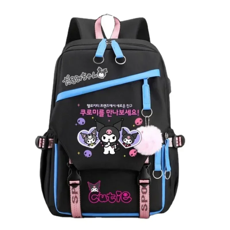 

Sanrio Kuromi Series Cute Cartoon Schoolbag Backpack for Female Middle School Students Gifts Girls