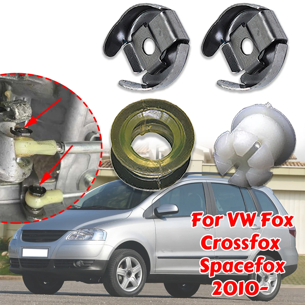 Manual Gear Shift Lever Cable Bush Repair Kit Gearbox Selector End Linkage Sleeve Clip For VW Fox Crossfox Spacefox SpaceCross