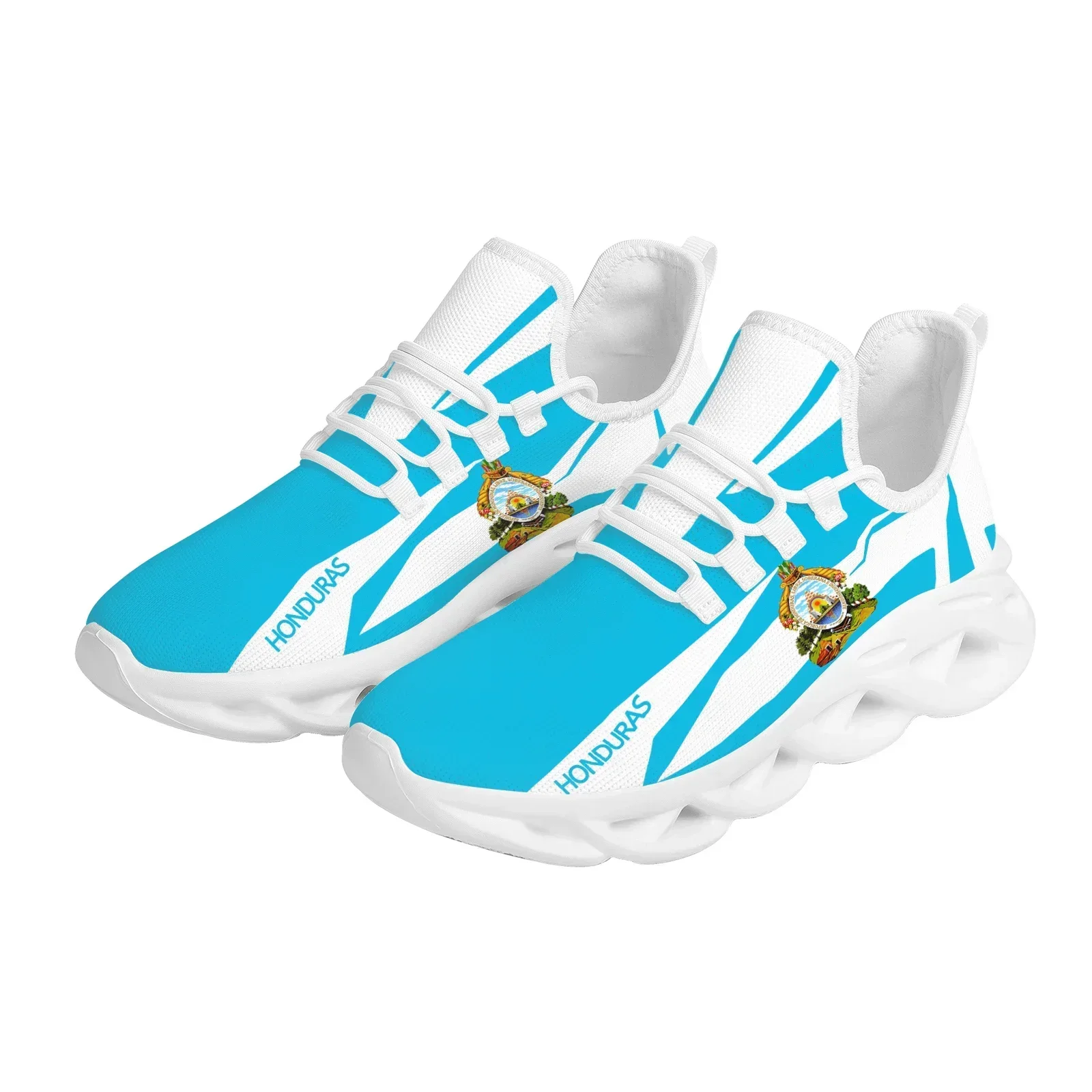 Hot Sale Men's Vulcanized Shoes Honduras Flag Print Flat Shoes Casual Men Lace Up Breathable Cozy Sneakers Chaussure Femme