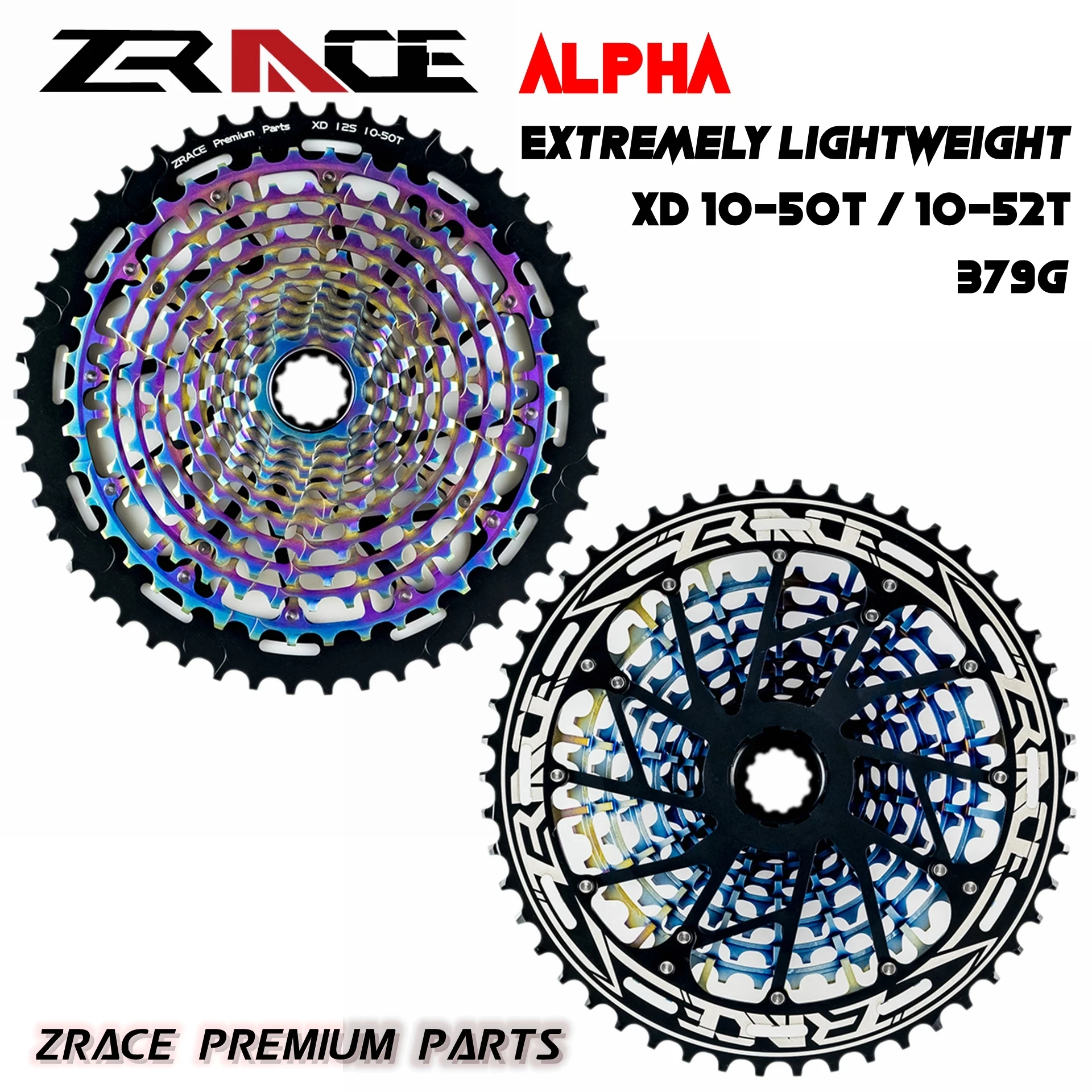 2022 Zrace Alpha Ex 12 S Xd Cassette 12 Velocità Mtb Bici Ruota Libera 10-50T 10-52T - Rainbow, Compatibile Xd Freehub, Xx1 X01 Gx Eagle