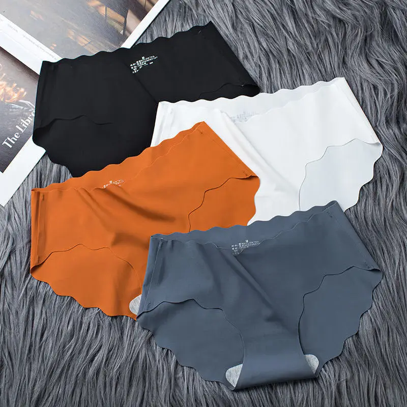 

5 Pcs/set Invisible Panties Women Seamless Briefs Female Underpants Ultra-thin Underwear High Rise Panties Solid Comfy Lingerie