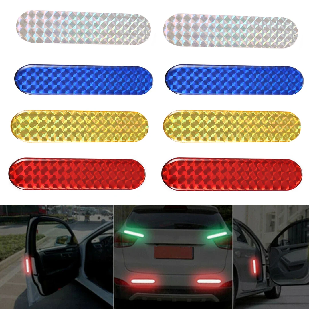Reflective Car Door Sticker Safety Opening Warning Reflector Tape Decal Auto Car Accessories Exterior Interior Reflector Sticker