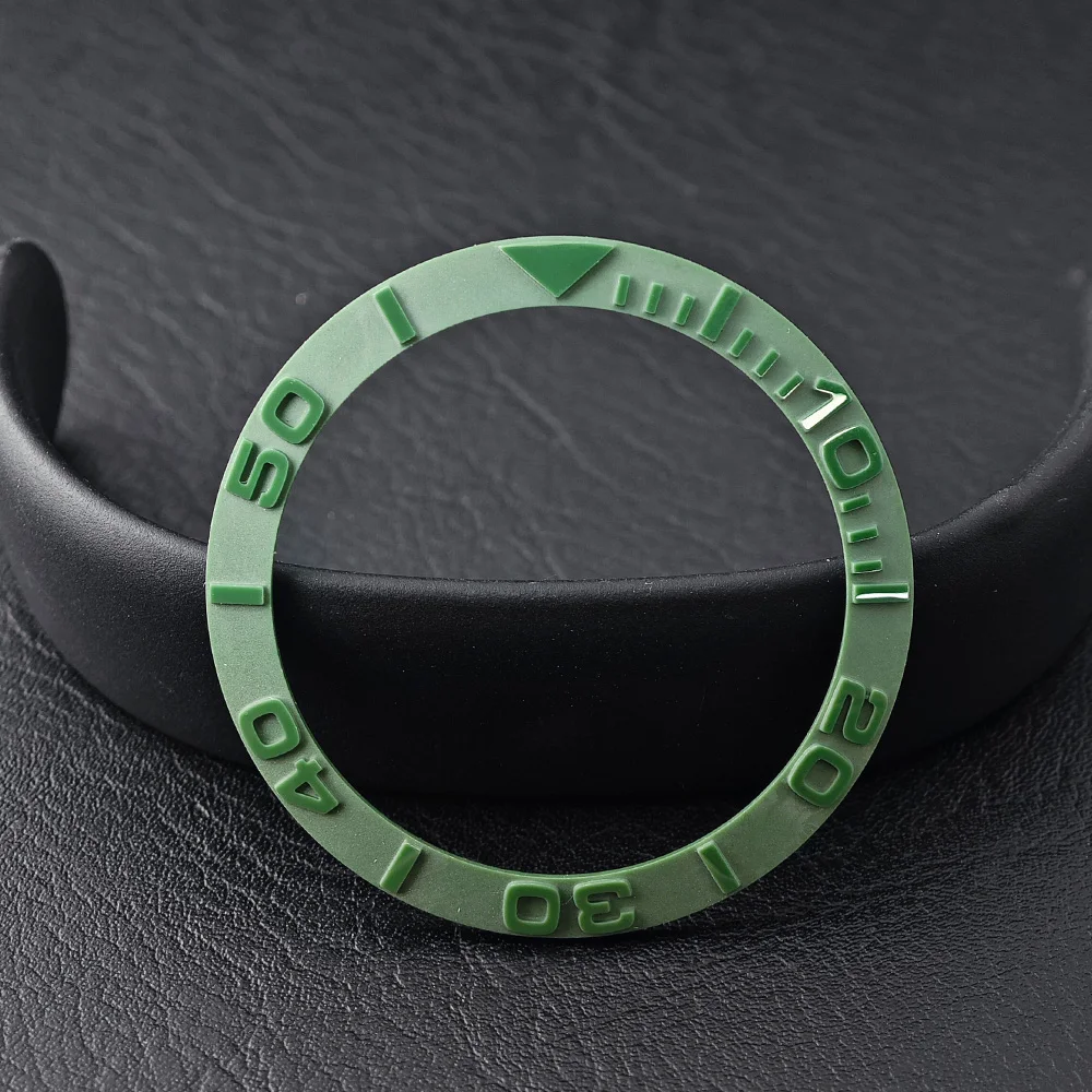 Men's Watch Replacement Bezel Insert with Tilted Ceramic and Carbon Fiber Texture