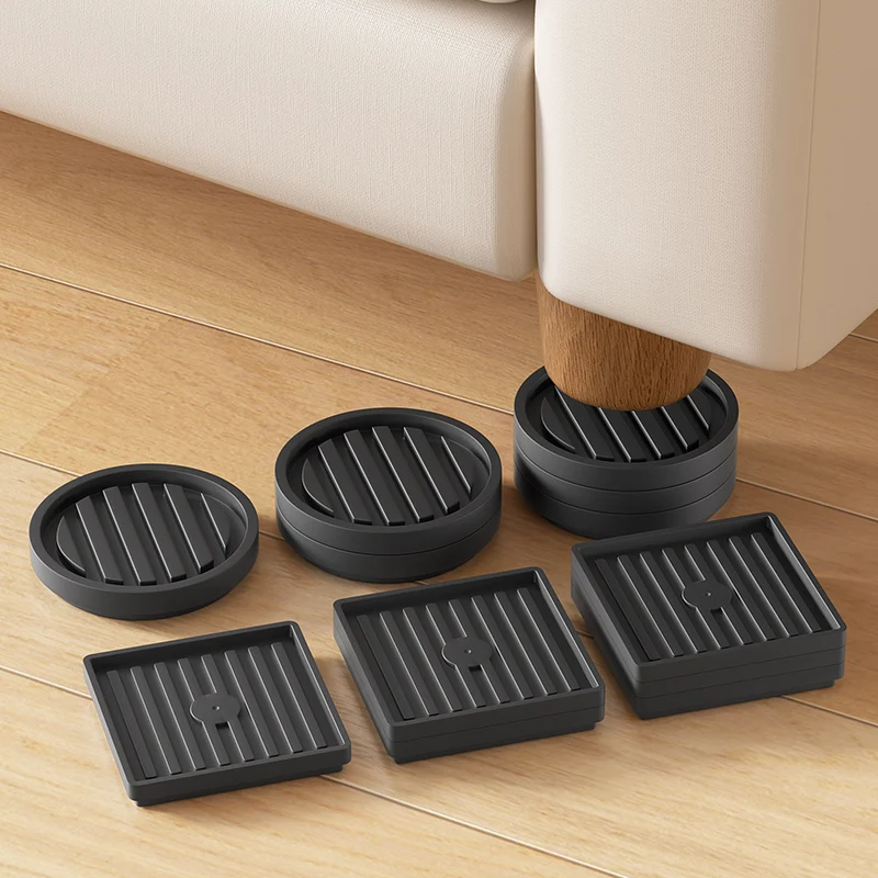 Almohadillas Multiusos para Patas – Elevadores Antideslizantes, Silenciosos y Resistentes a la Humedad para Muebles con Elevación Amortiguadora
