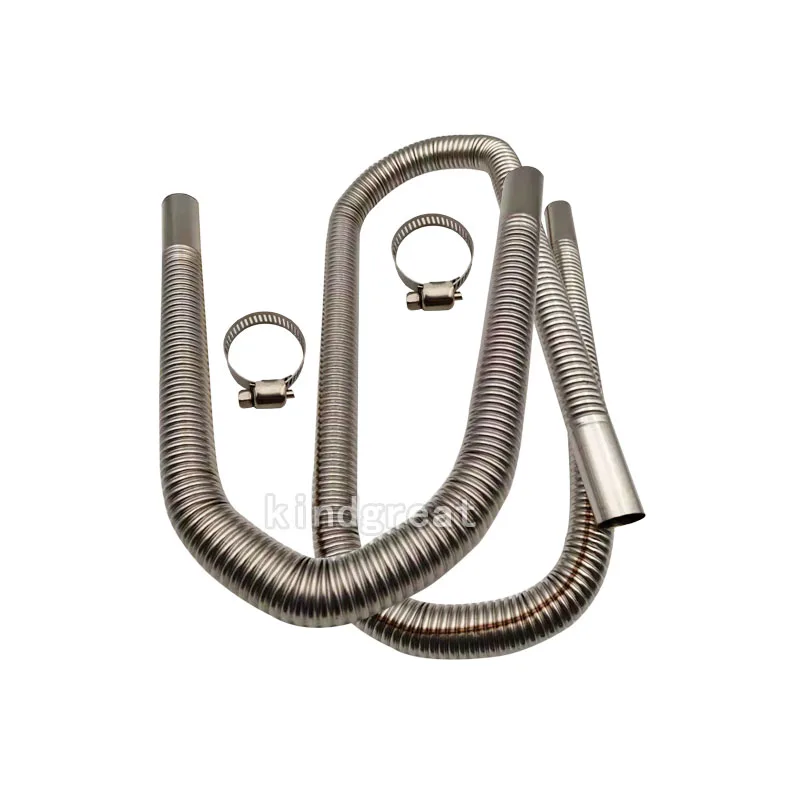 Diesel heater exhaust pipe 60cm 24mm stainless steel air parking diesel heater exhaust pipe for Webasto Eberspacher chinese heaters