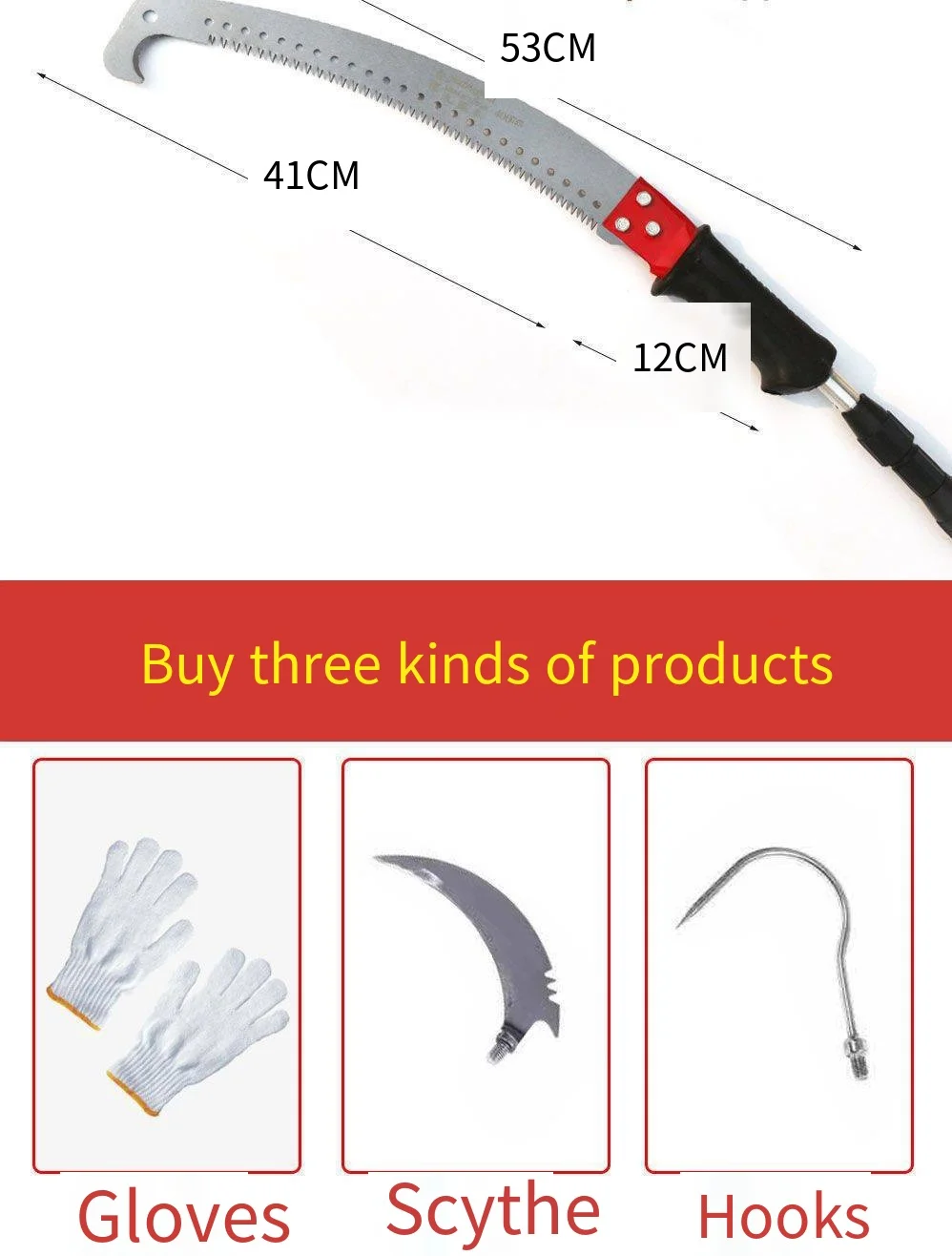 Description Picture 5 of itemMultifunctional Stainless Steel Telescopic Pole High Altitude Branch Saw Garden Fruit Tree Saw Extension Pole High Altitude Saw