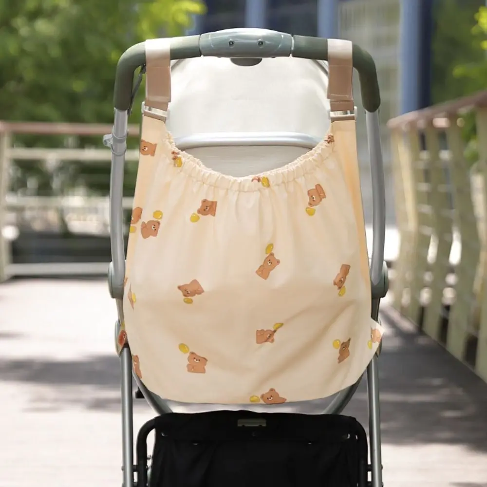 Multifunction Baby Stroller Storage Bag Cartoon Large-capacity Baby Pram Hanging Bag Bear Rabbit Diaper Bottle Mommy Bag