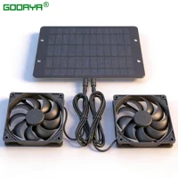12V ventilateur solaire chargeur solaire ventilateur d'échappement ventilateur panneau solaire alimenté ventilateur extracteur d'air pour chien poulailler RV serre ventilateur 1