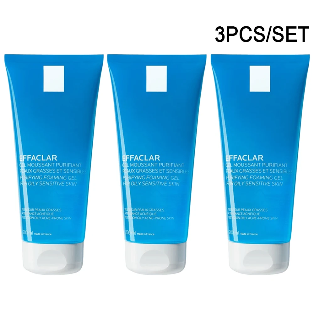 

3pcs France Brand Effaclar Purifying Foaming Gel| Non-Comedogenic Face Wash for Oily Acne-Prone Skin | Effaclar Gel 200ml