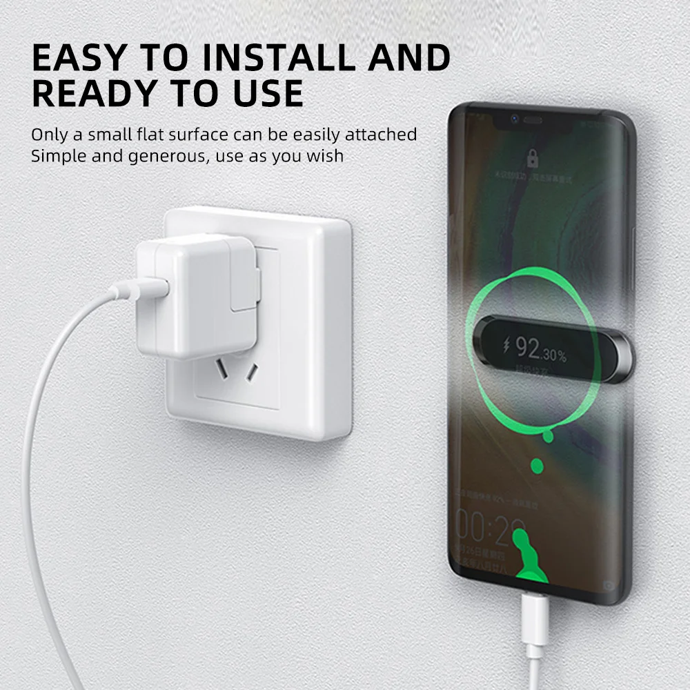 New Simple Mini Strip Strong Magnet Car Mount Mobile Phone Holder  Dashboard for Car Shape Magnetic Car Phone Holder Stand Metal