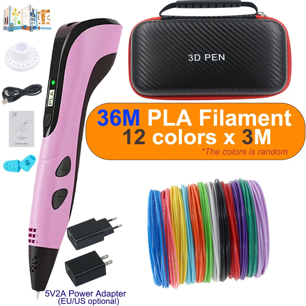 Innovative 3D Printing Pen Kit for Kids with Filament, Power Adapter, and Travel Case, Perfect Birthday or Christmas Gift