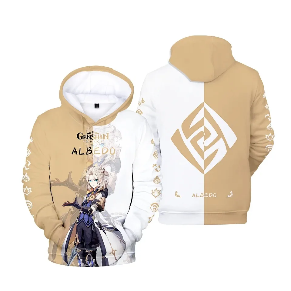 Autumn hooded 3d genshin impact hoodie men women sweaters new print amber kids training game boys girls pullovers hip hop