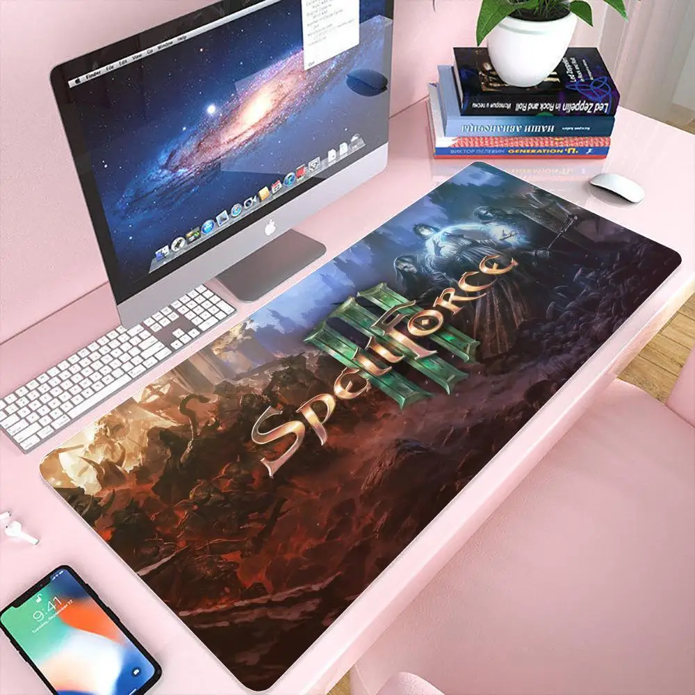 

gaming Mat 900x400 XXL Hot SpellForce 3 desk mat Mouse Pad Large non-slip Office gadgets escritorio desk pad PU high-end quality
