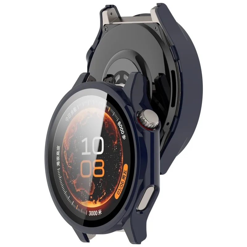 Premium Tempered Glass Smartwatch Protective Case - Full Cover Bumper Protector