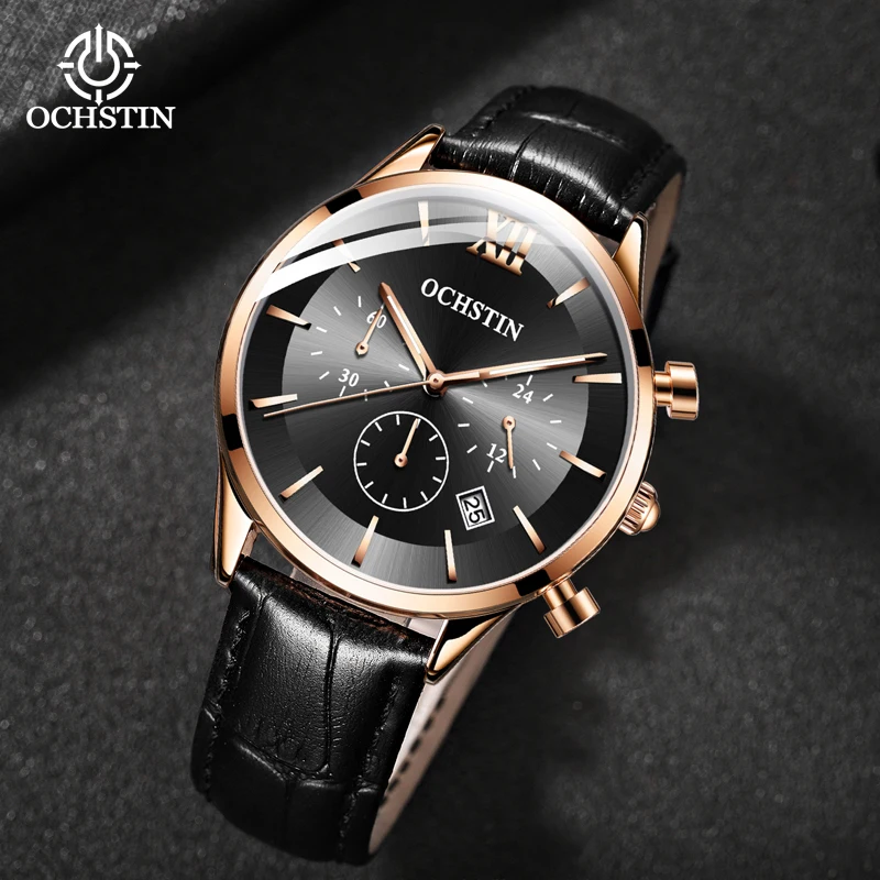 OCHSTI Hot 2024 Commander Series Fashionable and Gorgeous Multi functional Quartz Movement Waterproof Watch Men's Quartz Watch