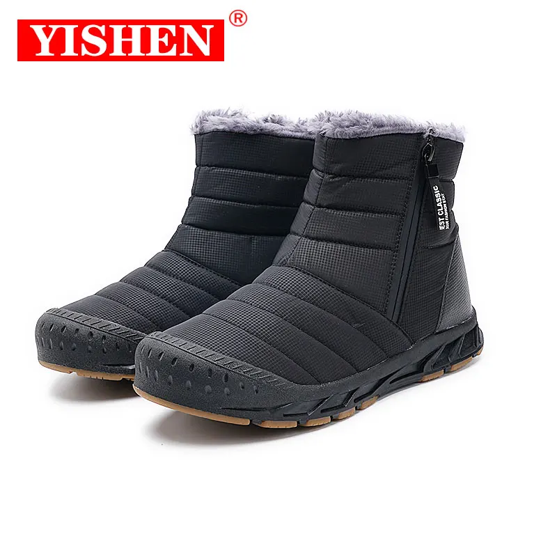 

YISHEN Snow Boots Women Winter Warm Plush Women Boots Outdoor Casual Shoes Slip On Unisex Ankle Boots For Men Botas De Nieve