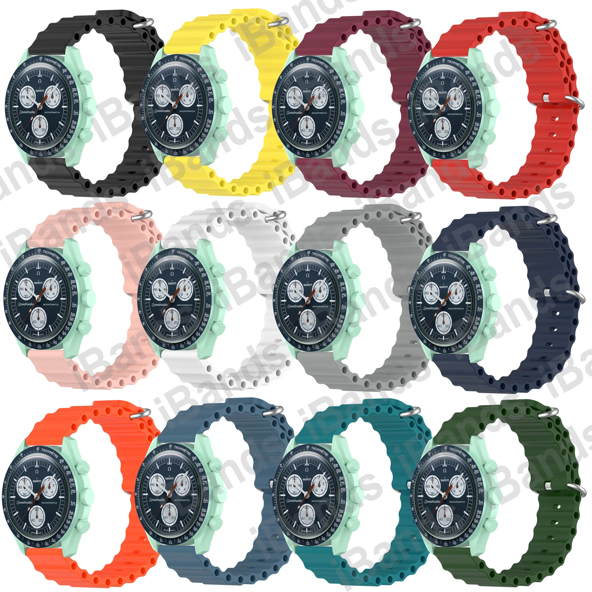 

Soft Silicone Strap For Omega X Swatch Rubber Band Replacement Accessories