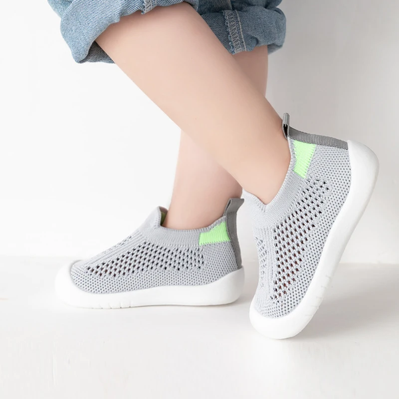 

2023 Kids Shoes Casual Breathable Infant Baby Children Girls Boys Mesh Sneakers Soft Bottom Comfortable Non-Slip Shoes