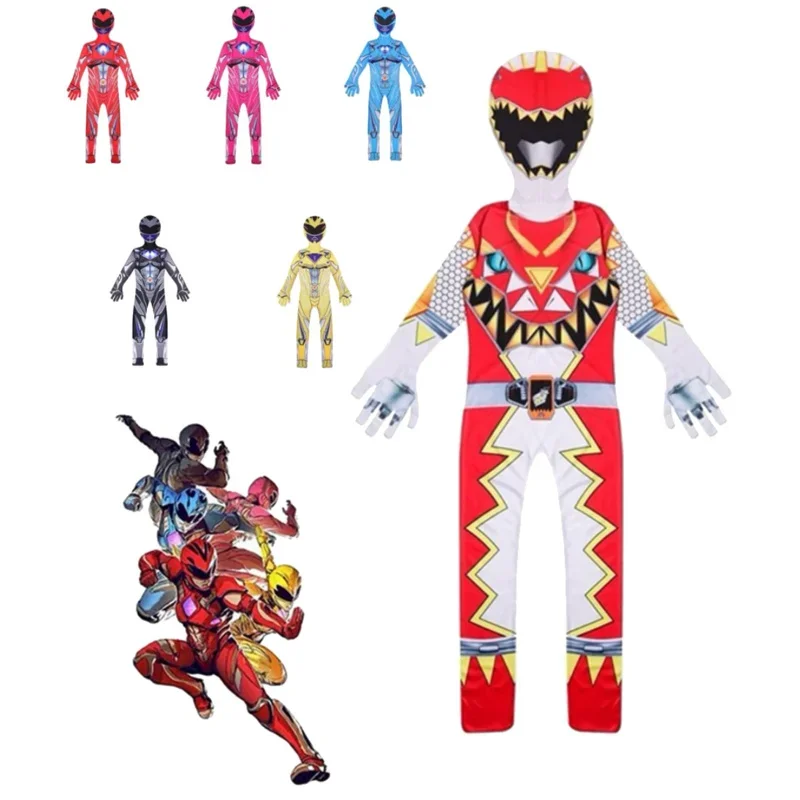 Ragazzi Costume Di Halloween Per Bambini Power Mecha Five Beast Super Action Figures Rangers Battle Neuro Mystic Force Tuta Cosplay