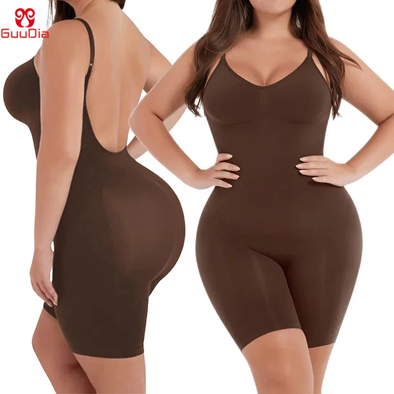 GUUDIA Bodysuits Full Coverage Shapewear Thigh Slim Body Suit Low Back
