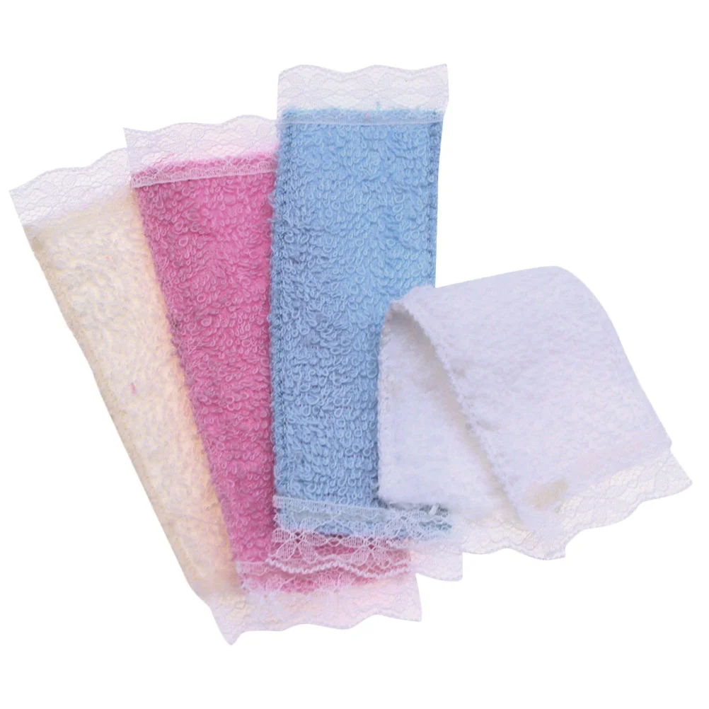 

House Bath Towel Miniature Baby Towels Bathroom Accessory Dollhouse Toys Tea