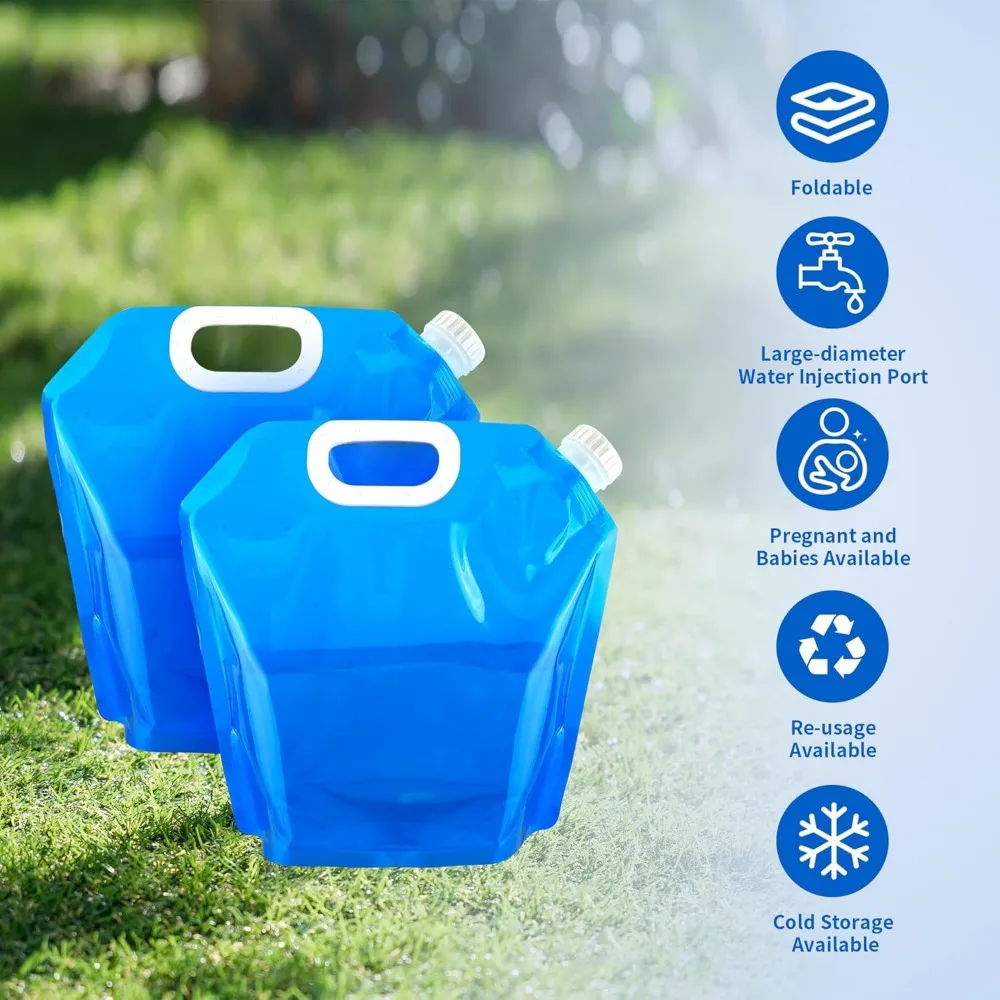 Can Camping Supplie 5/10L Camping Water Bag Portable Folding Water Bucket Large Container Outdoor Travel Collapsible Pouch folding bucket water bucket water storage bag