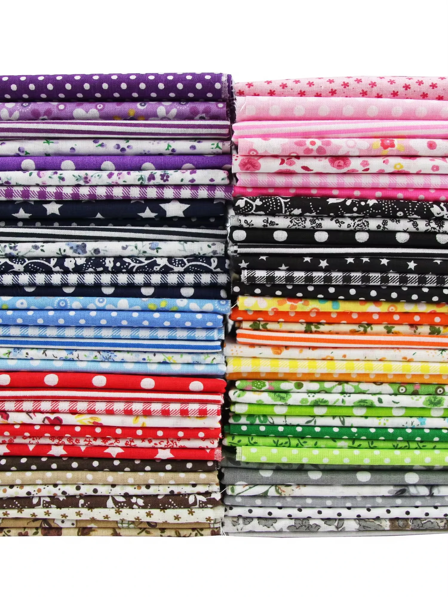 Cotton Craft Fabric 7PCS 25 x 25CM Squares Cotton Craft Fabric Cloths for DIY Bundle Patchwork Quilting Sewing Scrapbooking Artcraft