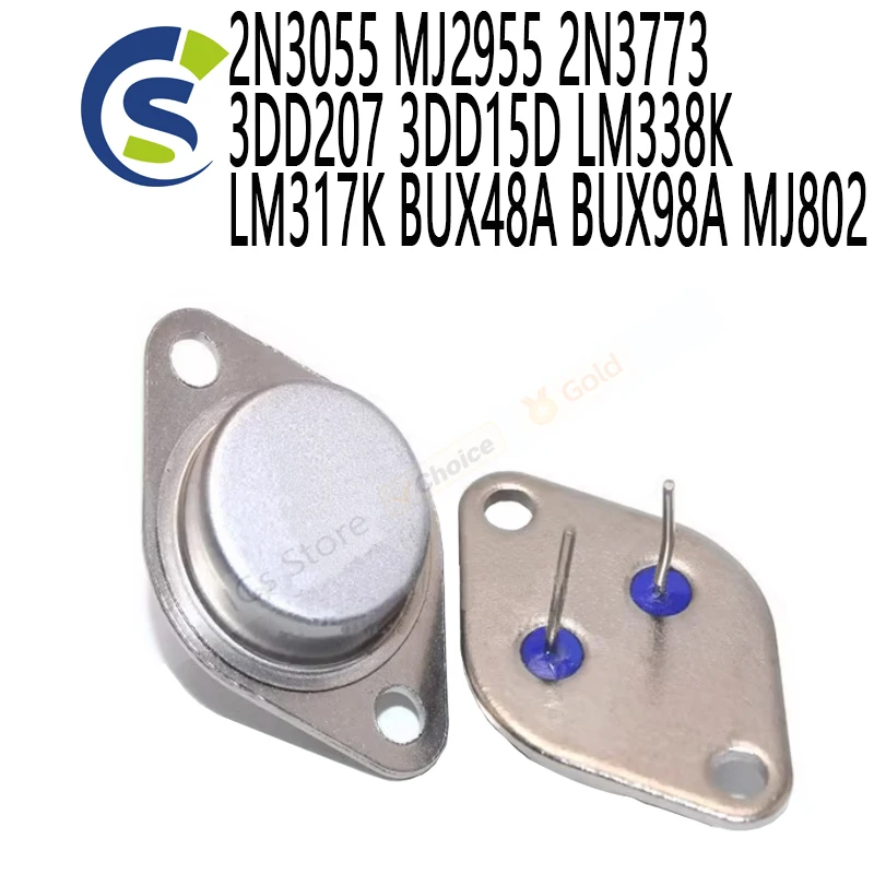 5 Pz/Lotto Transistor Di Potenza To-3 Nuovi E Originali 2 N3055 Mj2955 2 N3773 3 Dd207 3 Dd15D Lm338K Lm317K Bux48A Bux98A Mj802