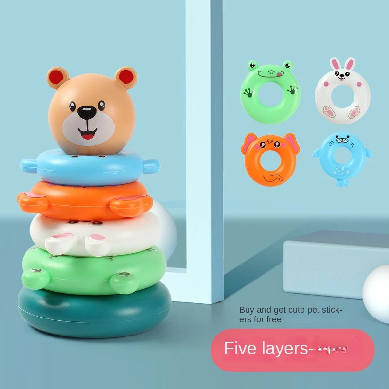 0 12 شهر الطفل لغز الهرم برج كوب التراص ألعاب البط...