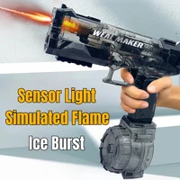 Simulated Flame Kids Electric Water Gun Sensor Lights High Pressure Automatic Watergun Children Summer Outdoor Beach Pool Toys 1