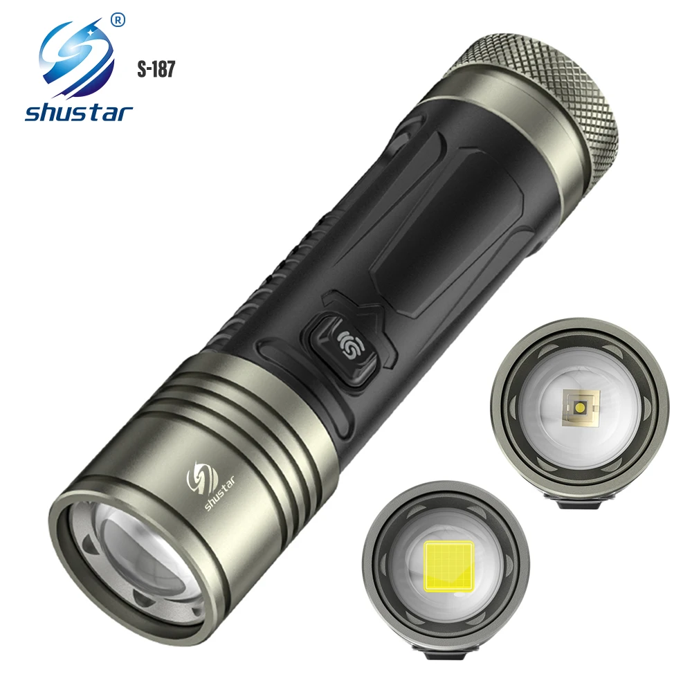 Shustar Flashlight 26650 Torch Light 26650 Flashlight 26650 Type S187 Rechargeable