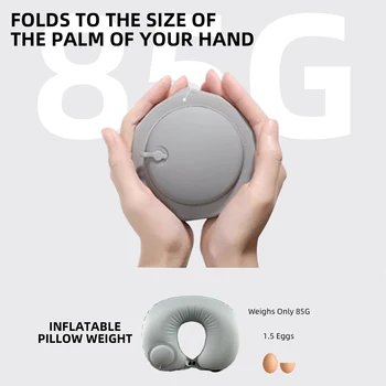 Cuscino da viaggio gonfiabile a forma di U Cuscino di supporto per il collo ad aria portatile Comodo cuscino per dormire per gonfiare il cuscino per il collo 1
