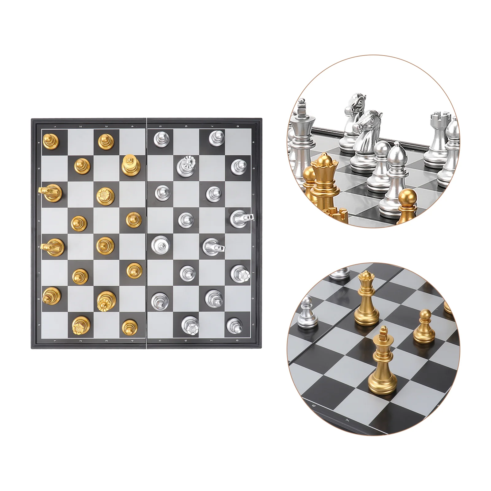 

1 Set Magnetic Travel Chess Set Folding Chess Board Game International Standard Chess Board Educational for Kids and