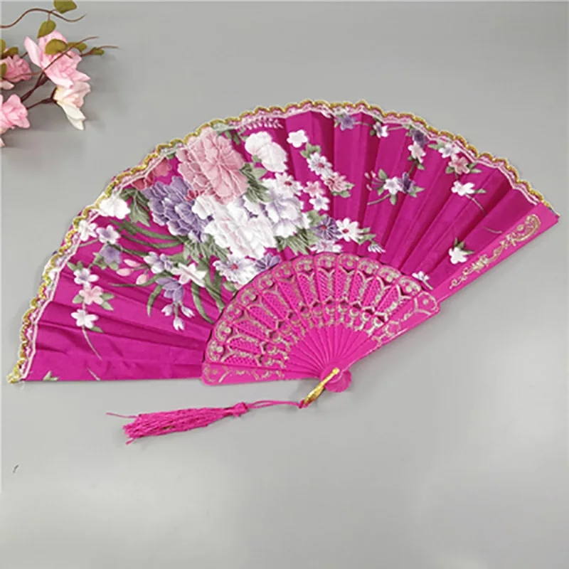 Foldable Lace Hand Fan for Women, Personalized Fans of Old Wedding Decor, Home Decoration, Ornament, Dance Accessories, Ladies